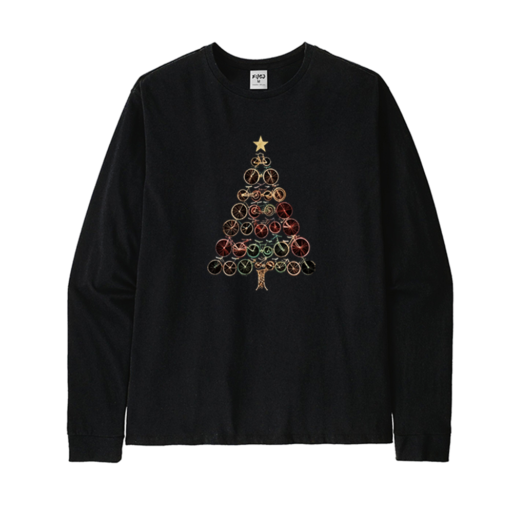 Christmas Bike Tree Long Sleeve T-Shirt
