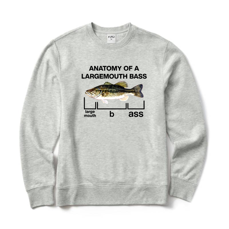 Anatomy Of A Large Mouth Bass Fish Sweatshirt