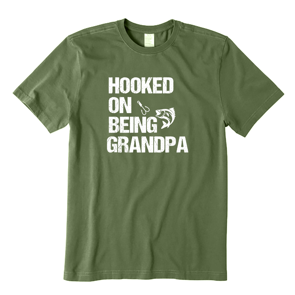 Hooked on Being Grandpa T-Shirt
