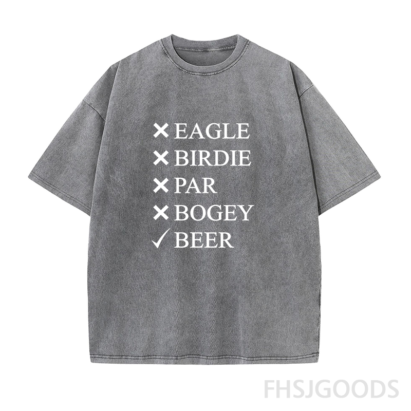 Eagle Birdie Par Bogey Beer Unisex Distressed T-Shirt