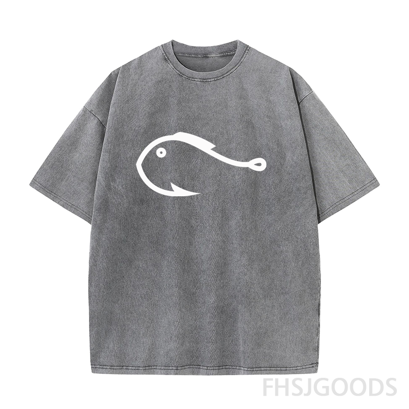 Fishing Hook Unisex Distressed T-Shirt