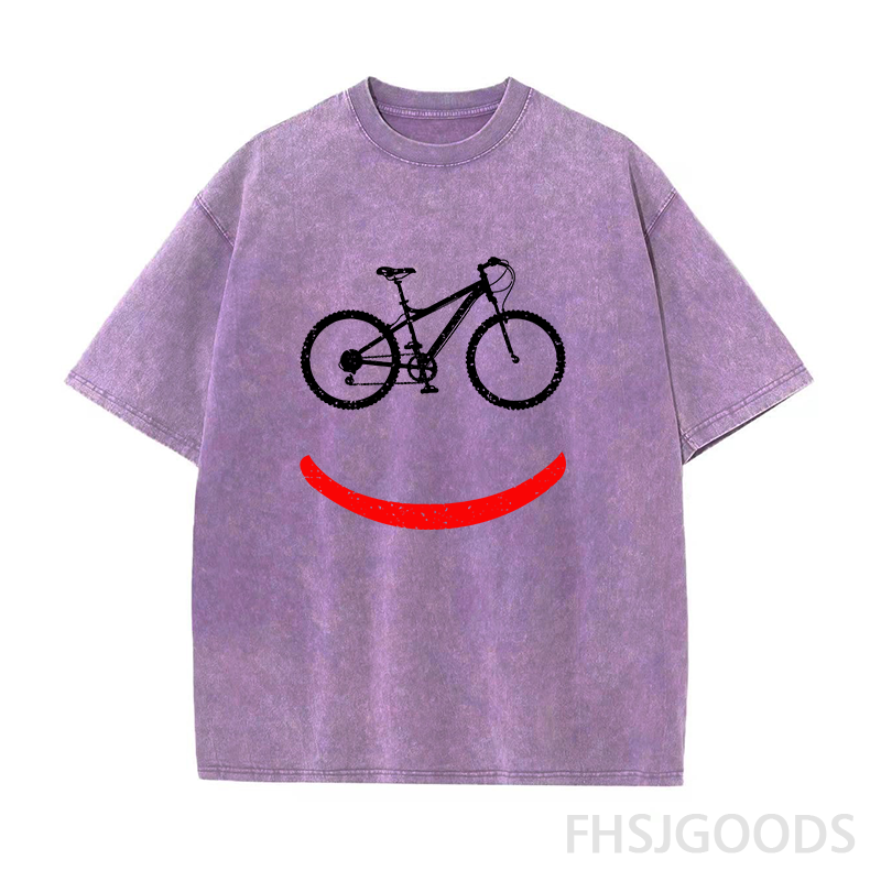 Bicycle Rider Unisex Distressed T-Shirt