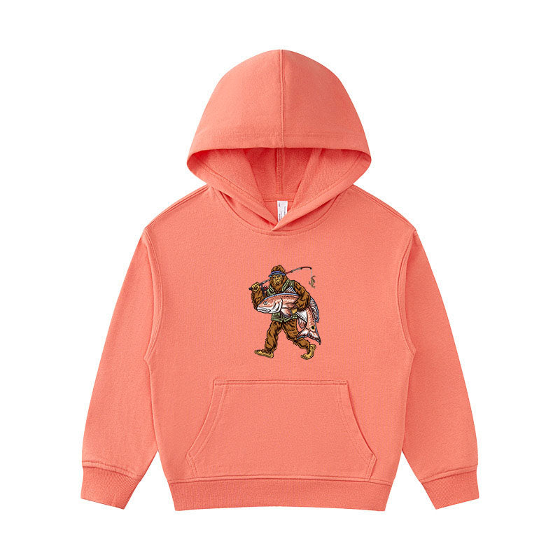 Big Foot Fisherman Kid's Hoodie