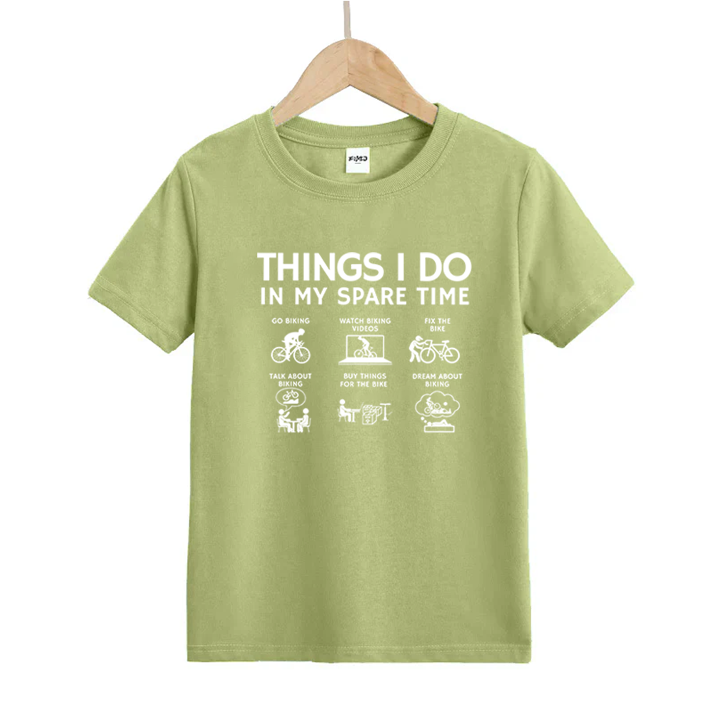 Things I Do in My Spare Time Cycling Bike Lover Kids T-Shirt