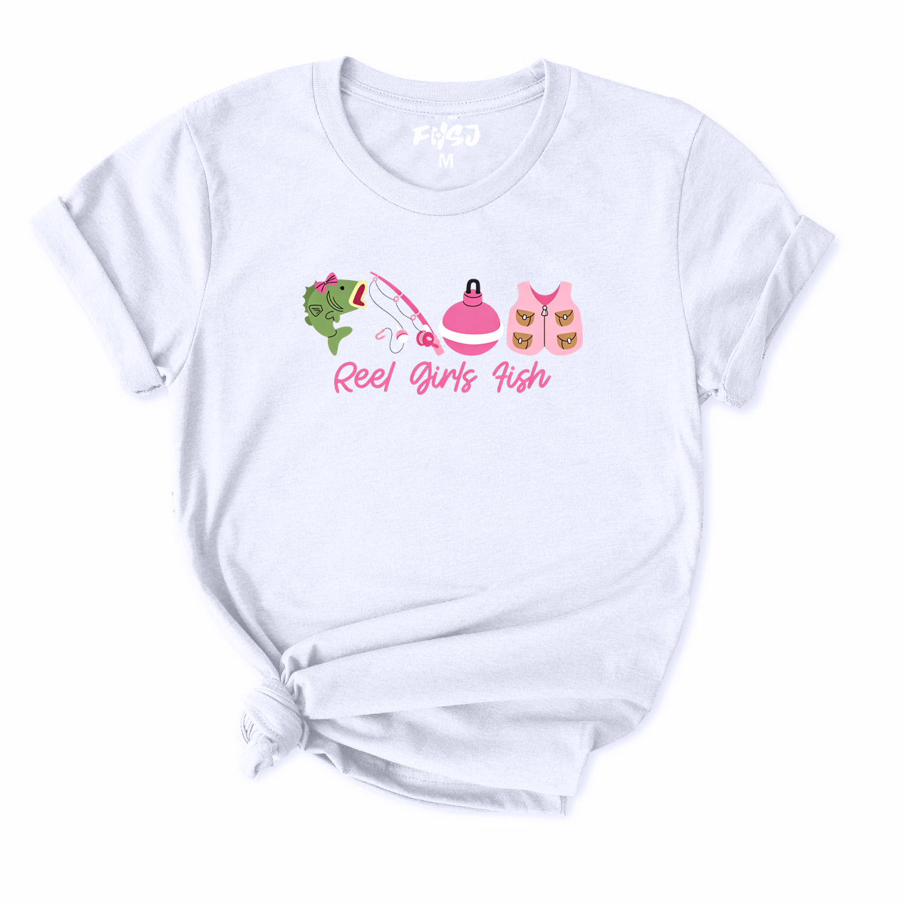 Cute Reel Girls Fish T-Shirt for Women