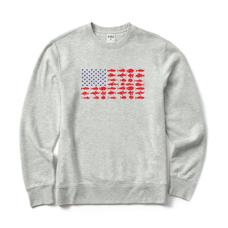Fishing Flag Crewneck Sweatshirt
