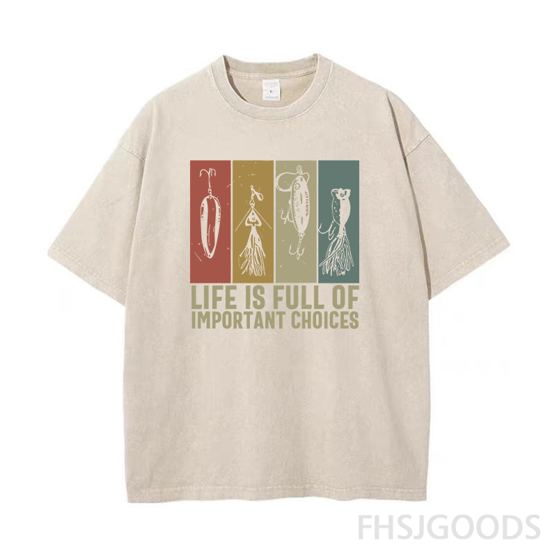 Life Is Full of Important Choices Unisex Distressed T-Shirt