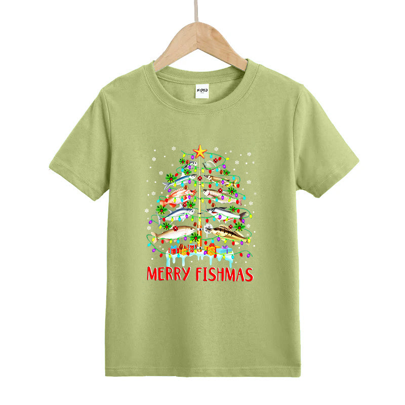 Merry Fishmas Kid's T-Shirts
