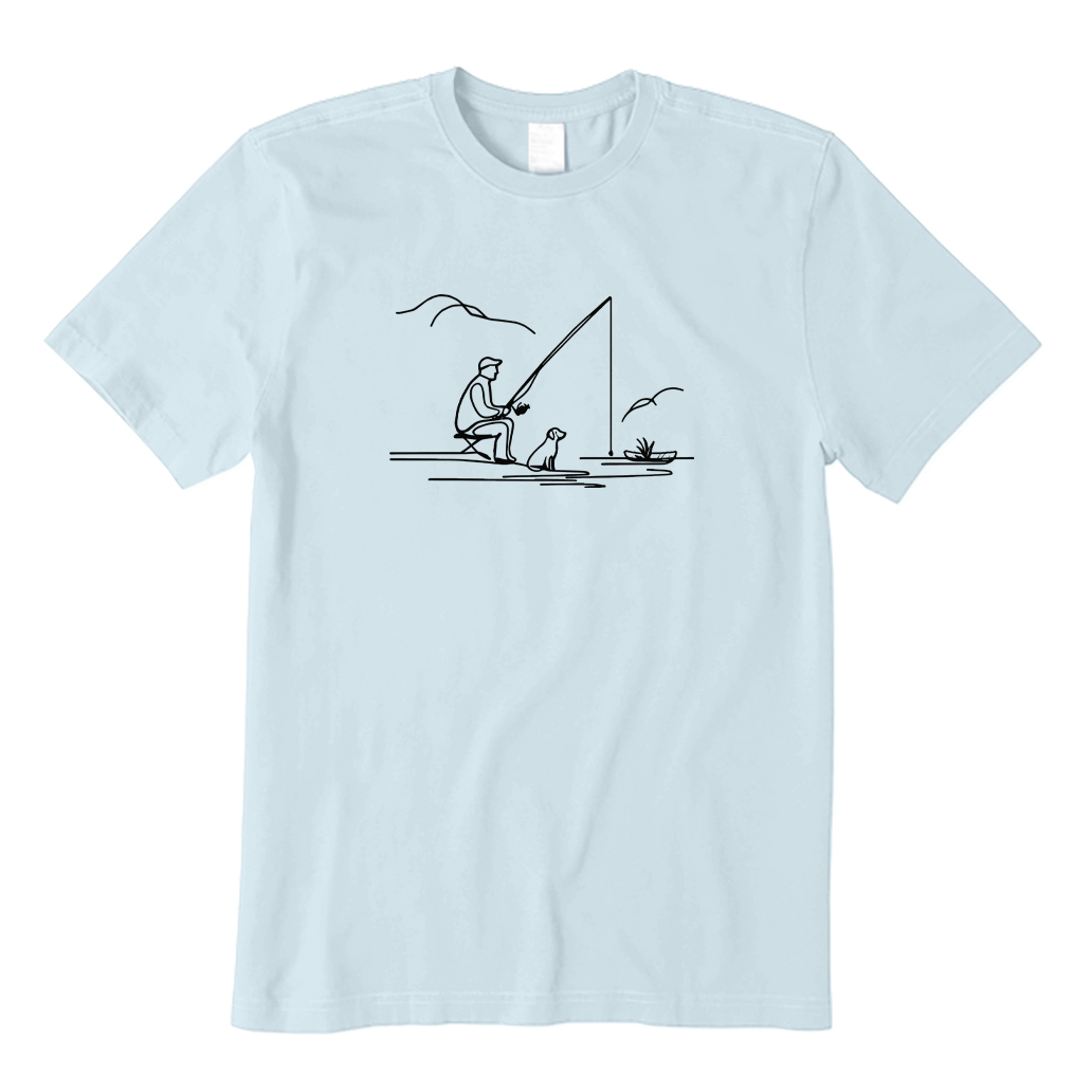Fishing with Dog T-shirt