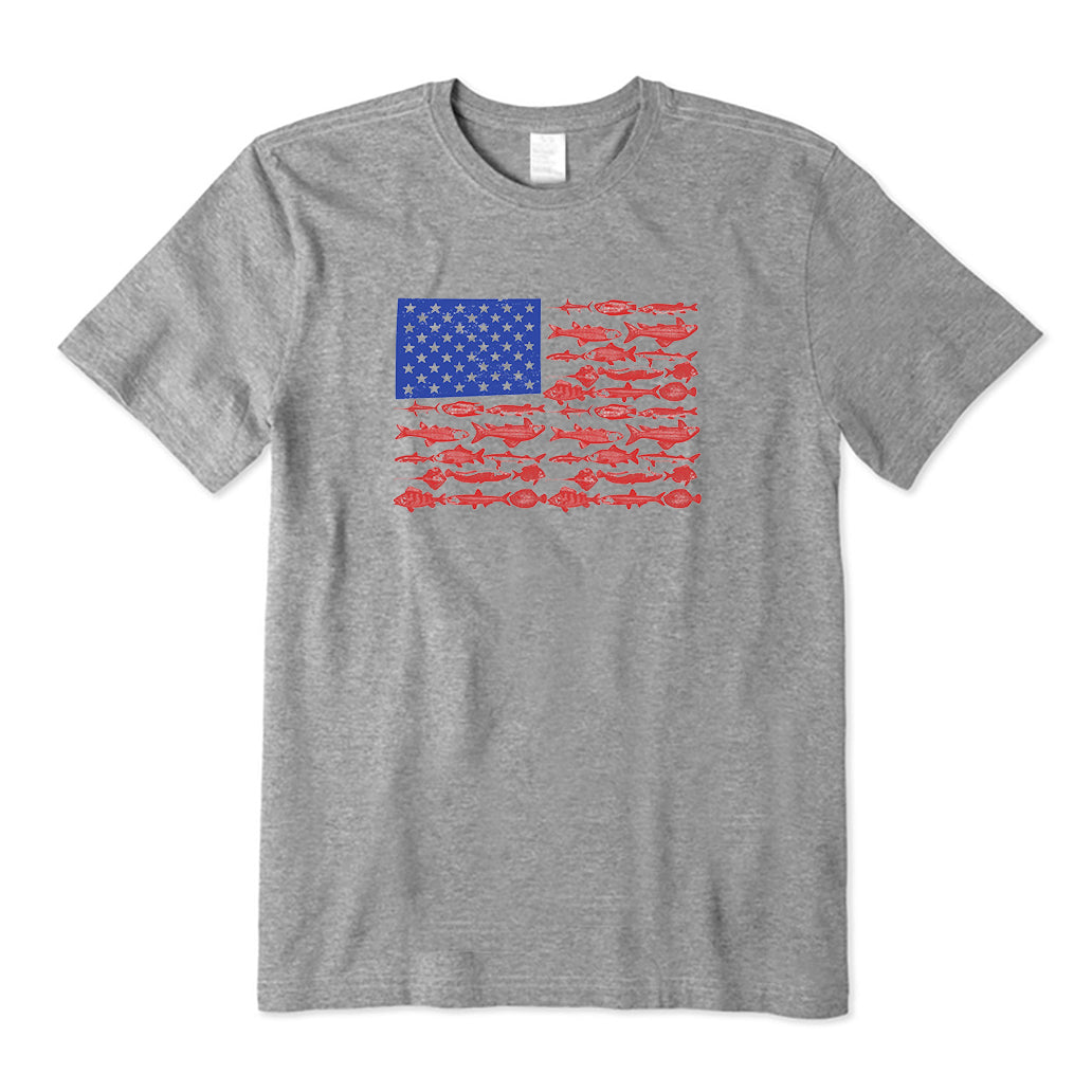 American Flag Fishing T-Shirt