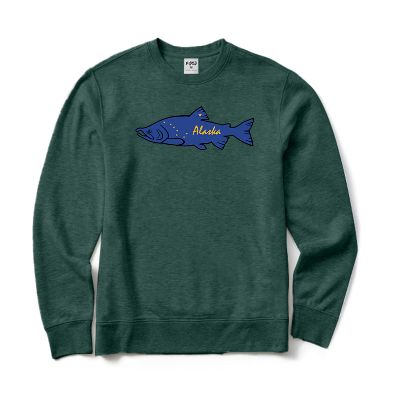 Alaska Salmon Crewneck Sweatshirt
