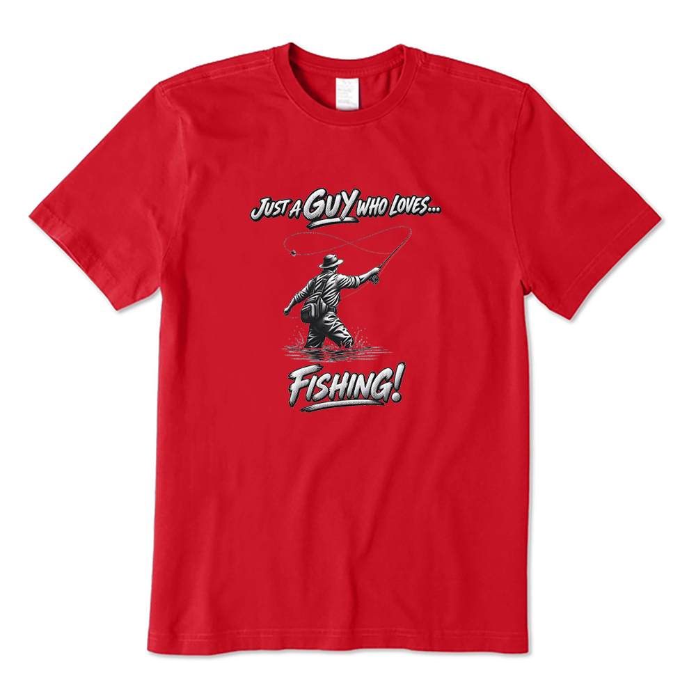 Just A Guy Who Loves Fishing Graphic T-Shirt