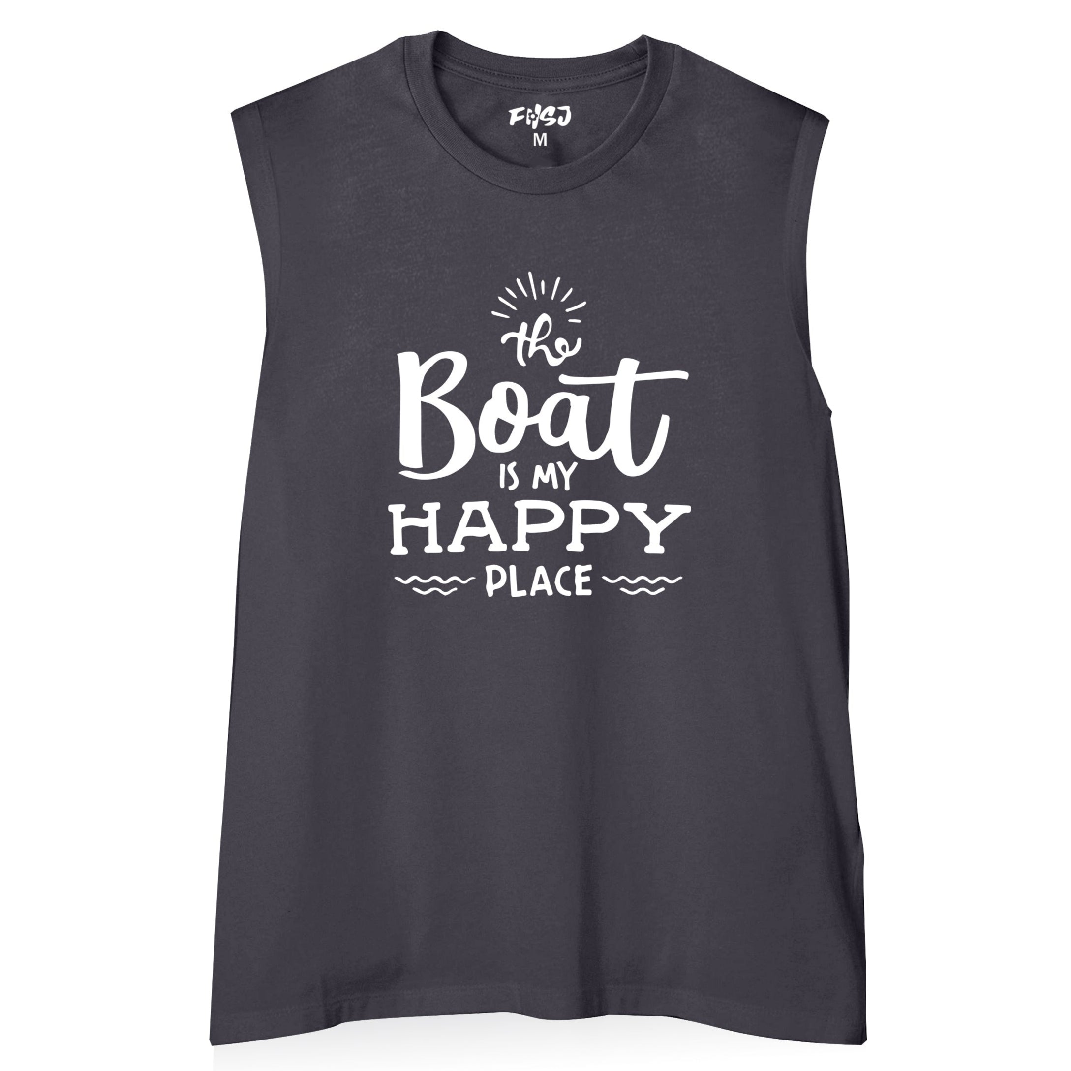 Women THE BOAT IS MY HAPPY PLACE Tank Top
