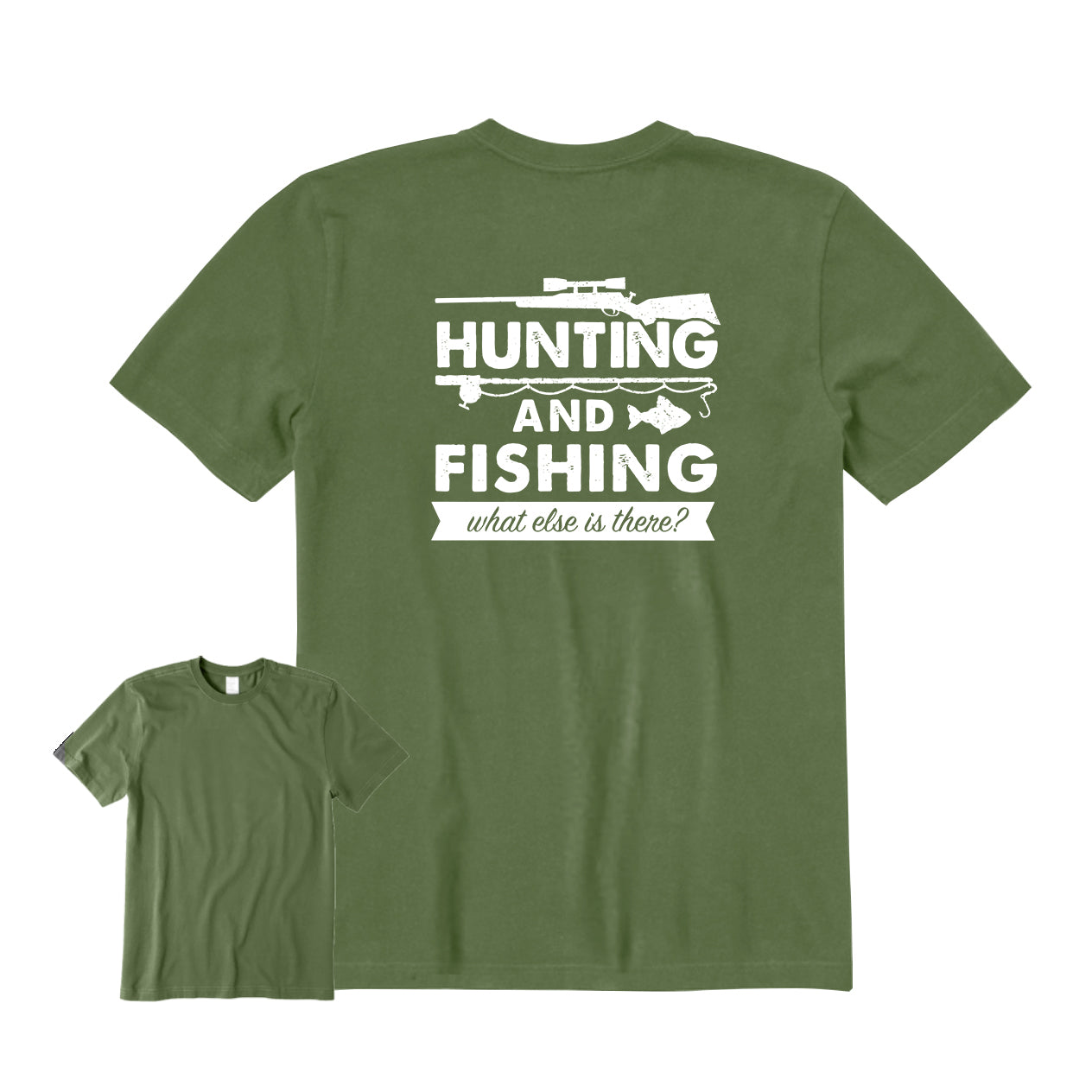 Hunting and Fishing Back Graphic T-Shirt