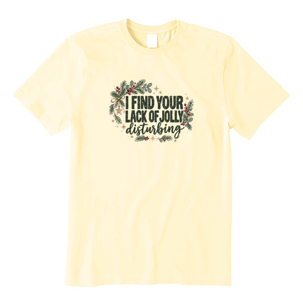 I Find Your Lack Of Jolly Disturbing Funny Christmas Wreath T-Shirt