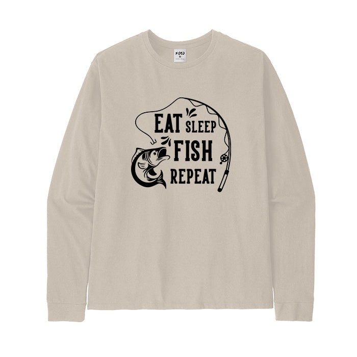Eat Sleep Fish Repeat Long Sleeve T-Shirt
