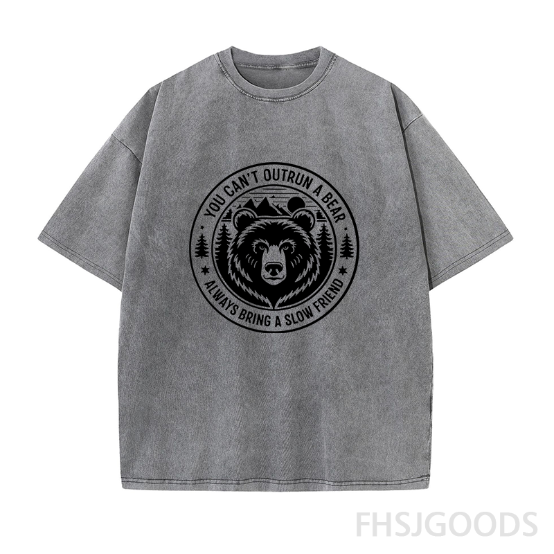 You Can't Outrun A Bear Unisex Distressed T-Shirt