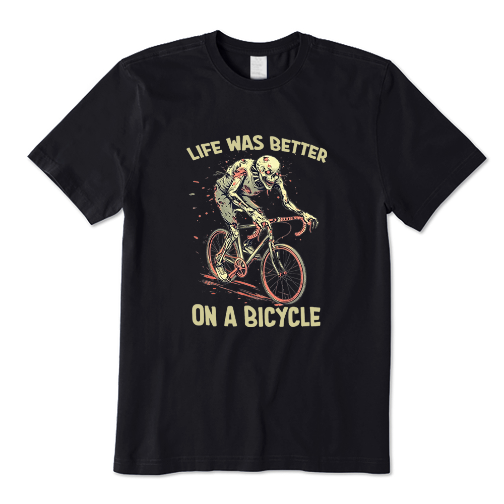 Life Was Better on A Bicycle Zombie T-Shirt