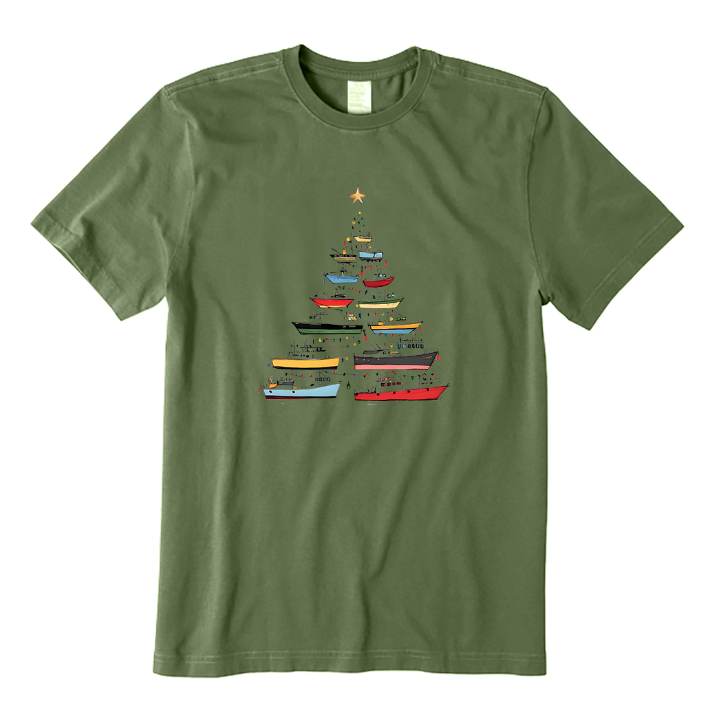 Boating Christmas Tree T-Shirt