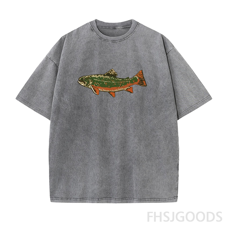 Vintage Brook Trout Unisex Distressed T-Shirt
