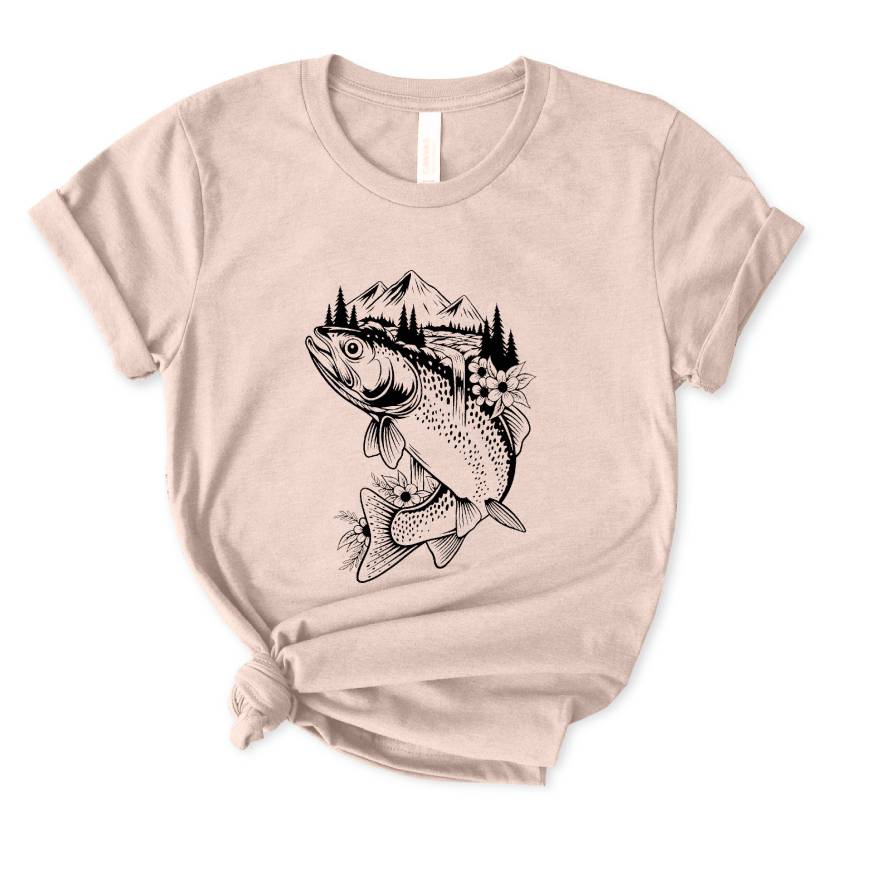 Trout Fishing T-Shirt for Women