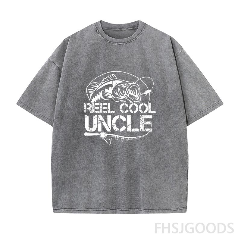 Reel Cool Uncle Unisex Distressed T-Shirt