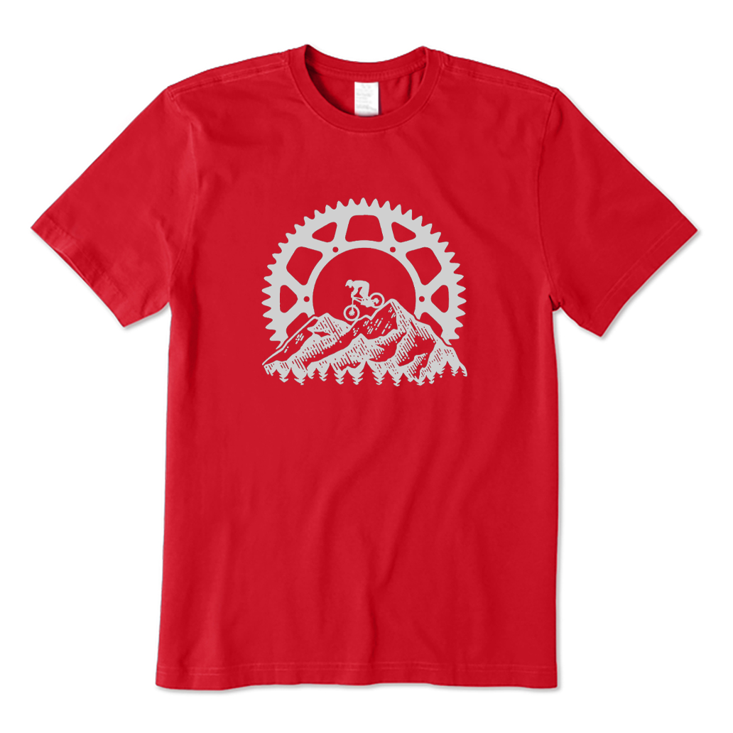 Mountain Bike Gear & Peaks Cycling T-shirt