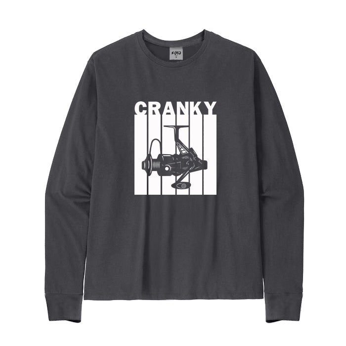 FISHING REEL CRANKY Long Sleeve T-Shirt