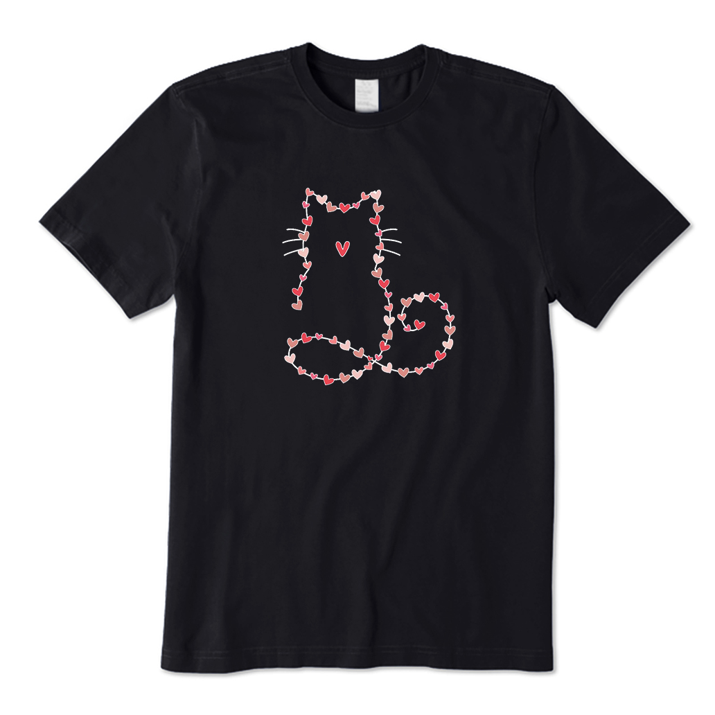 Cat Heart Valentine T-Shirt