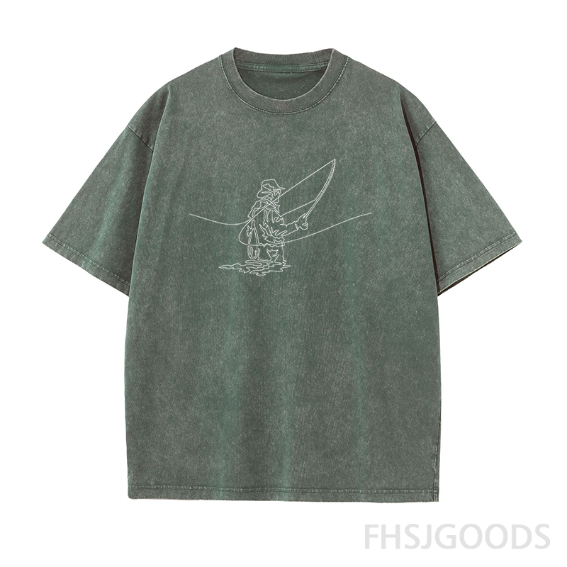 Fly Fishing Unisex Distressed T-Shirt