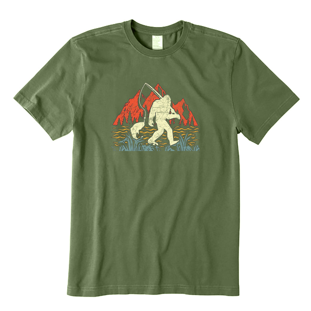 Sasquatch Go Fishing T-Shirt