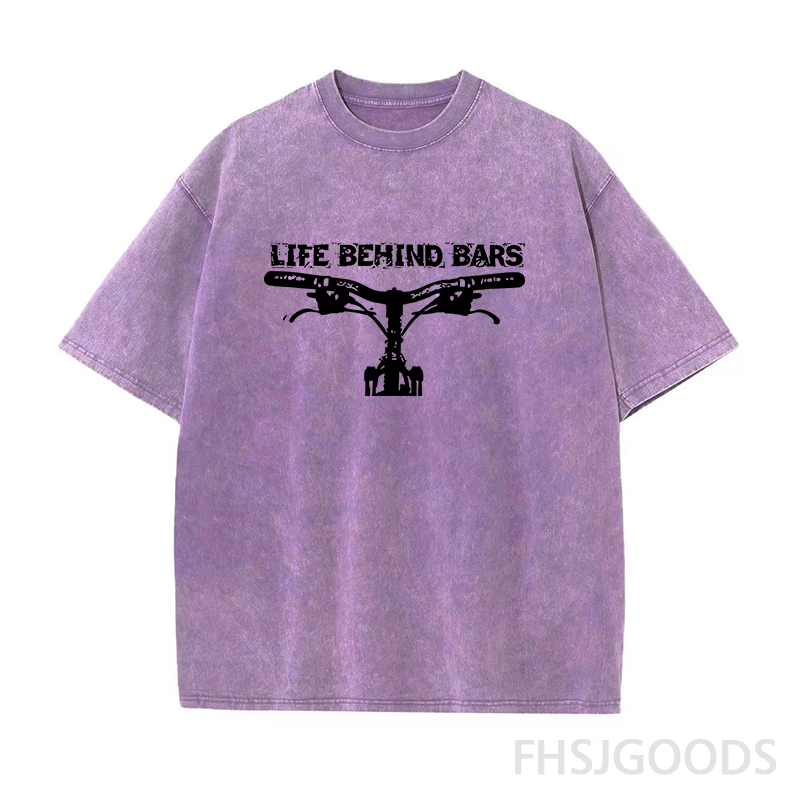 Mountain Biking Unisex Distressed T-Shirt