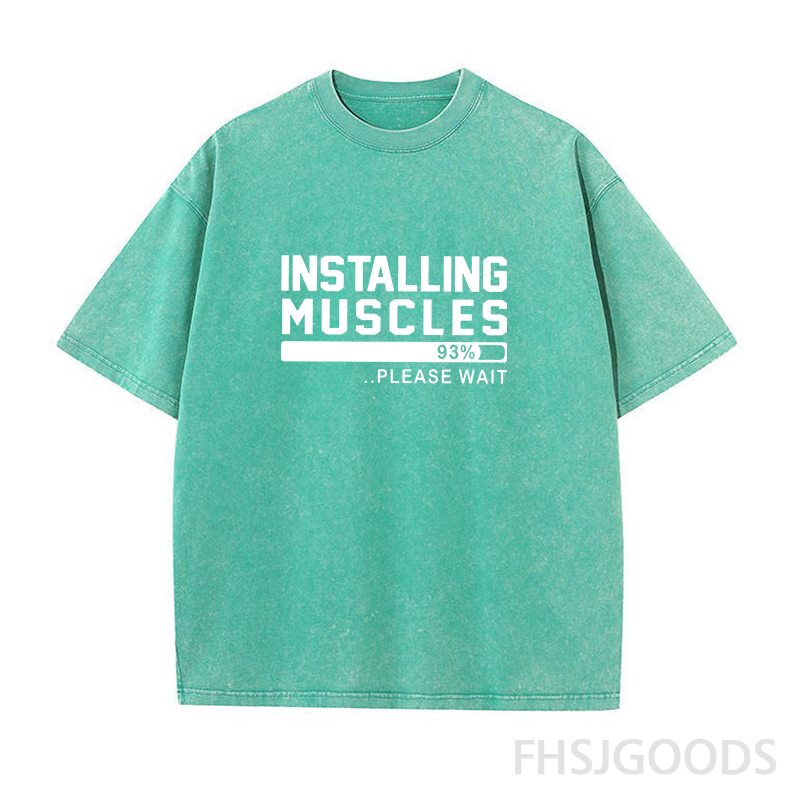 Installing Muscles Unisex Distressed T-Shirt