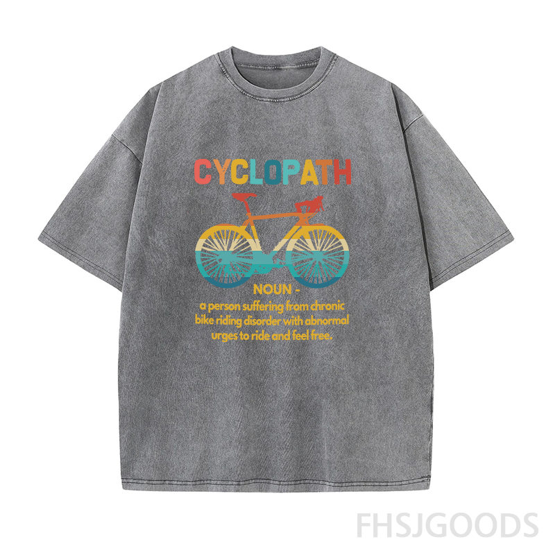 Funny Cycling Unisex Distressed T-Shirt