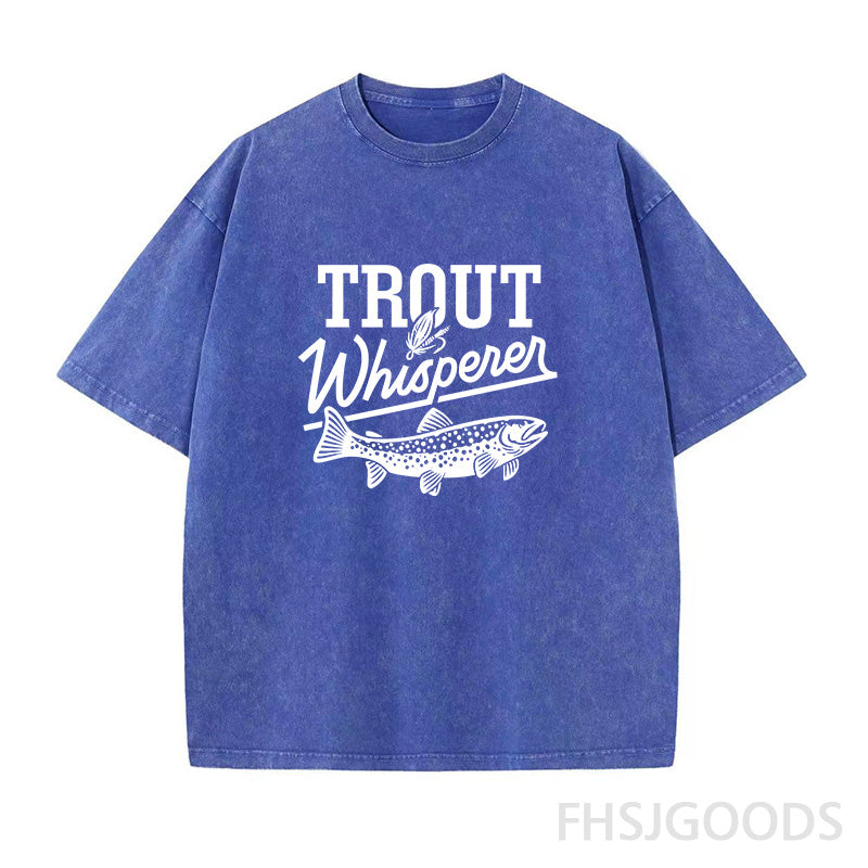 Trout Whisperer Fly Fishing Unisex Distressed T-Shirt