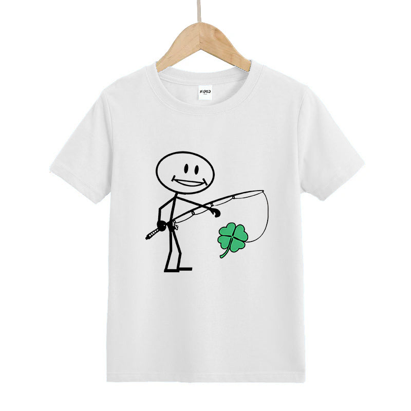 Caught A Four-leaf Clover Kid's T-Shirts