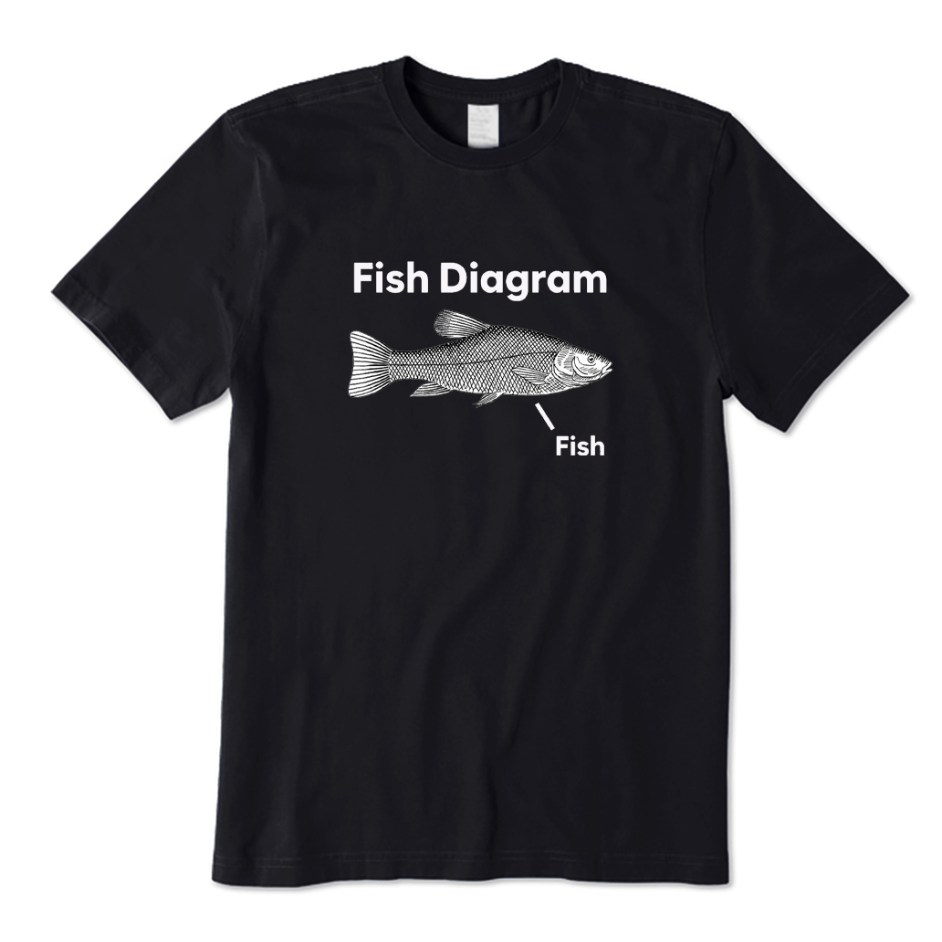 Fish Diagram T-shirt