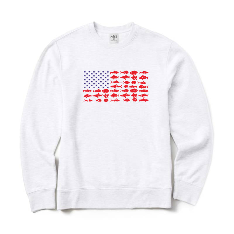 Fishing Flag Crewneck Sweatshirt