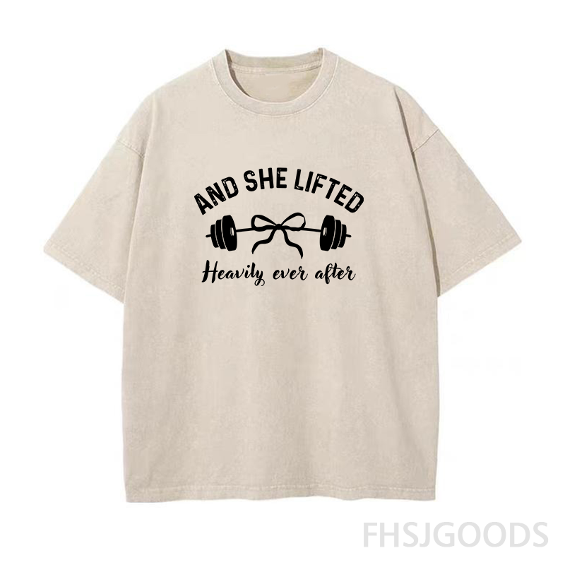 And She Lifted Heavily Ever After Unisex Distressed T-Shirt