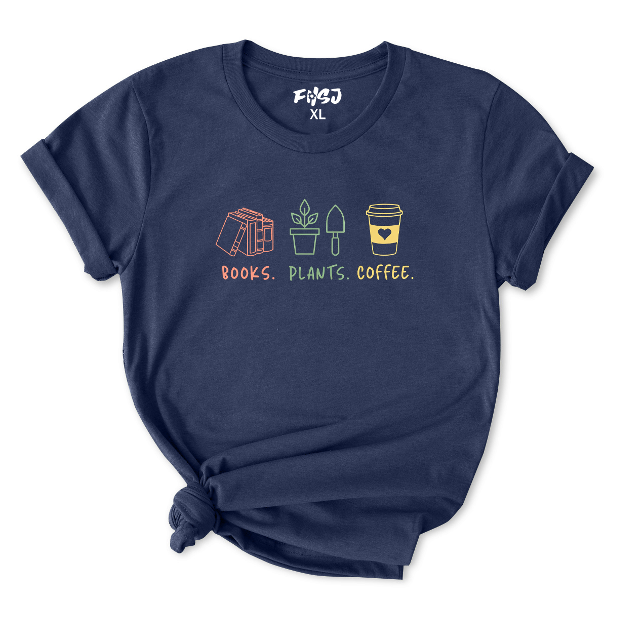 Books Plants Coffee T-Shirt for Women