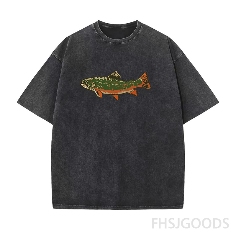 Vintage Brook Trout Unisex Distressed T-Shirt