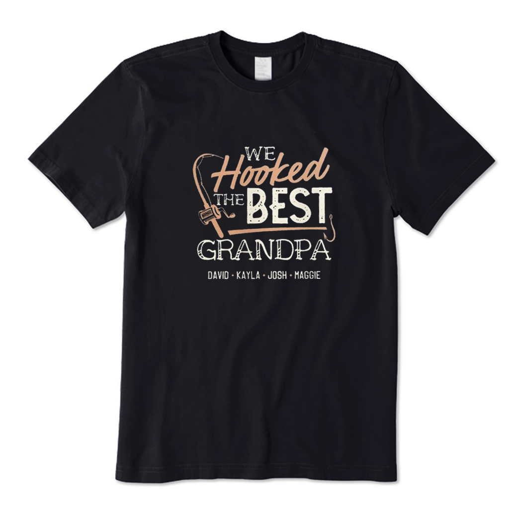 Personalized Grandpa Dad Fishing T-Shirt
