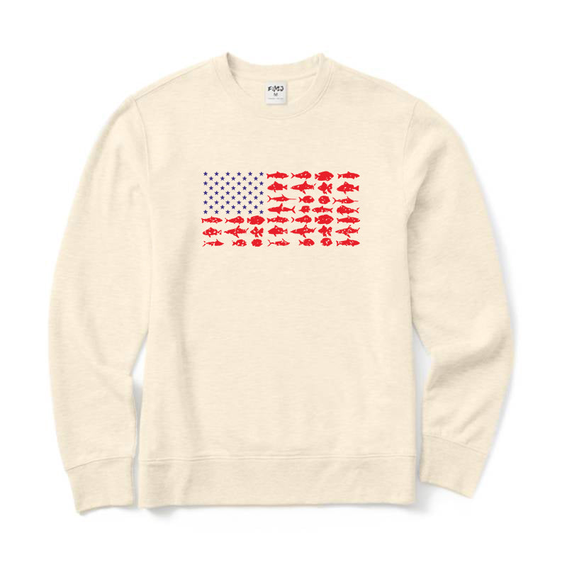 Fishing Flag Crewneck Sweatshirt
