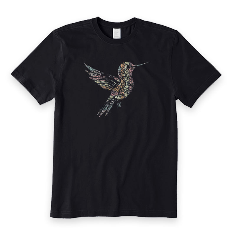 Boho Floral Hummingbird T-Shirt