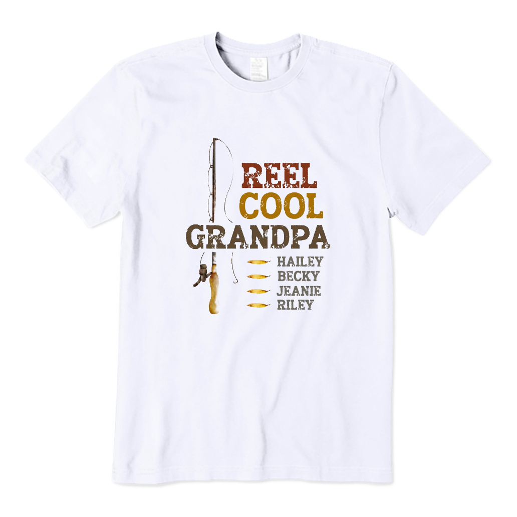 Personalized Reel Cool Grandpa T-Shirt