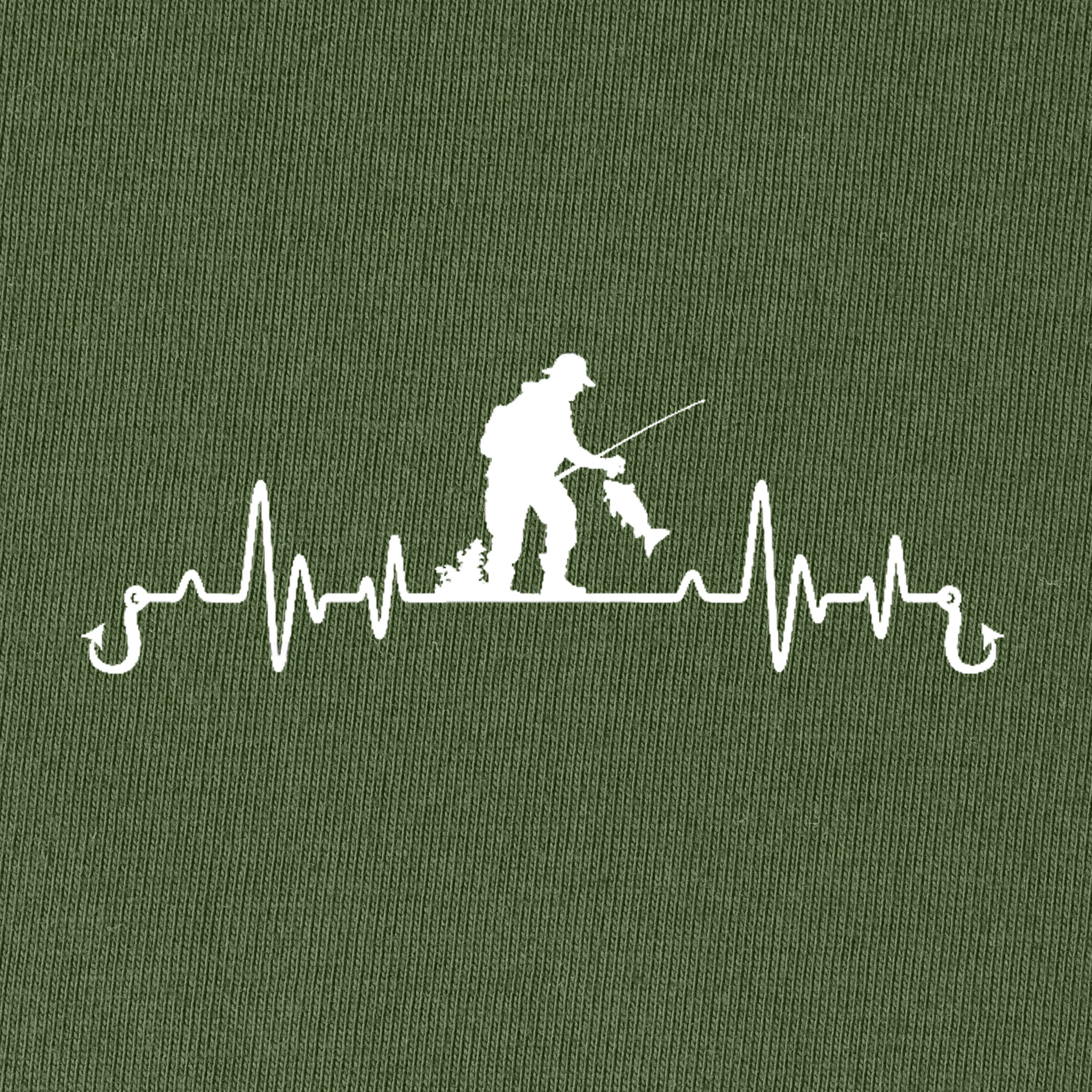 Fishing Heart Beat Pulse T-Shirt
