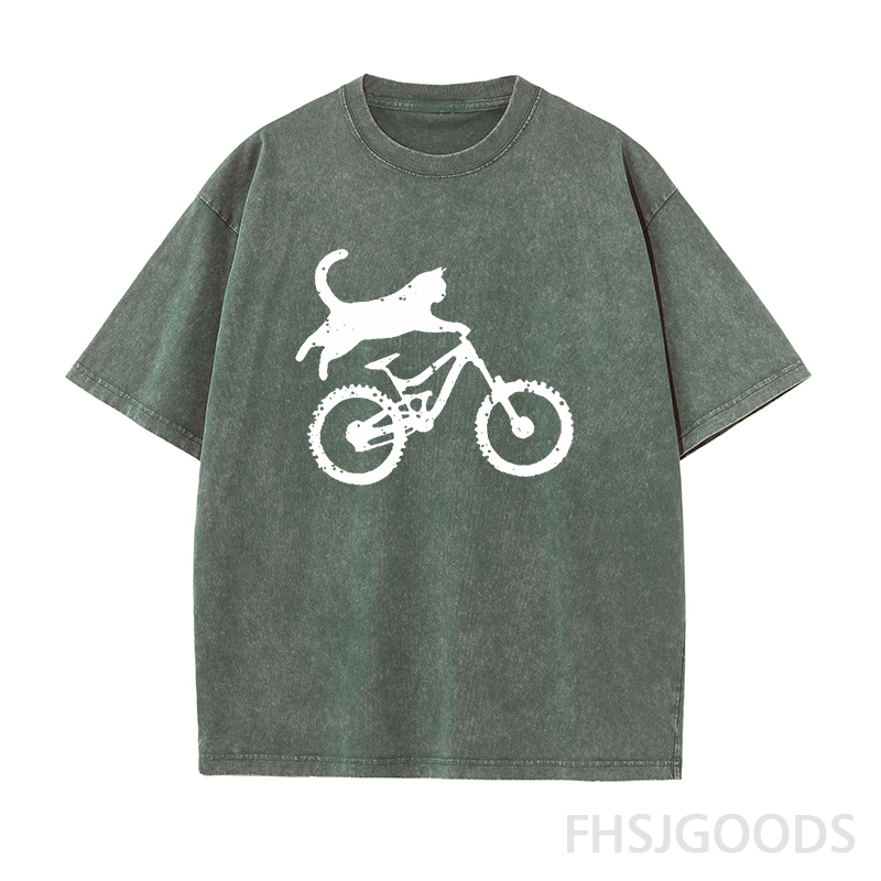 Meowntain Cat Unisex Distressed T-Shirt