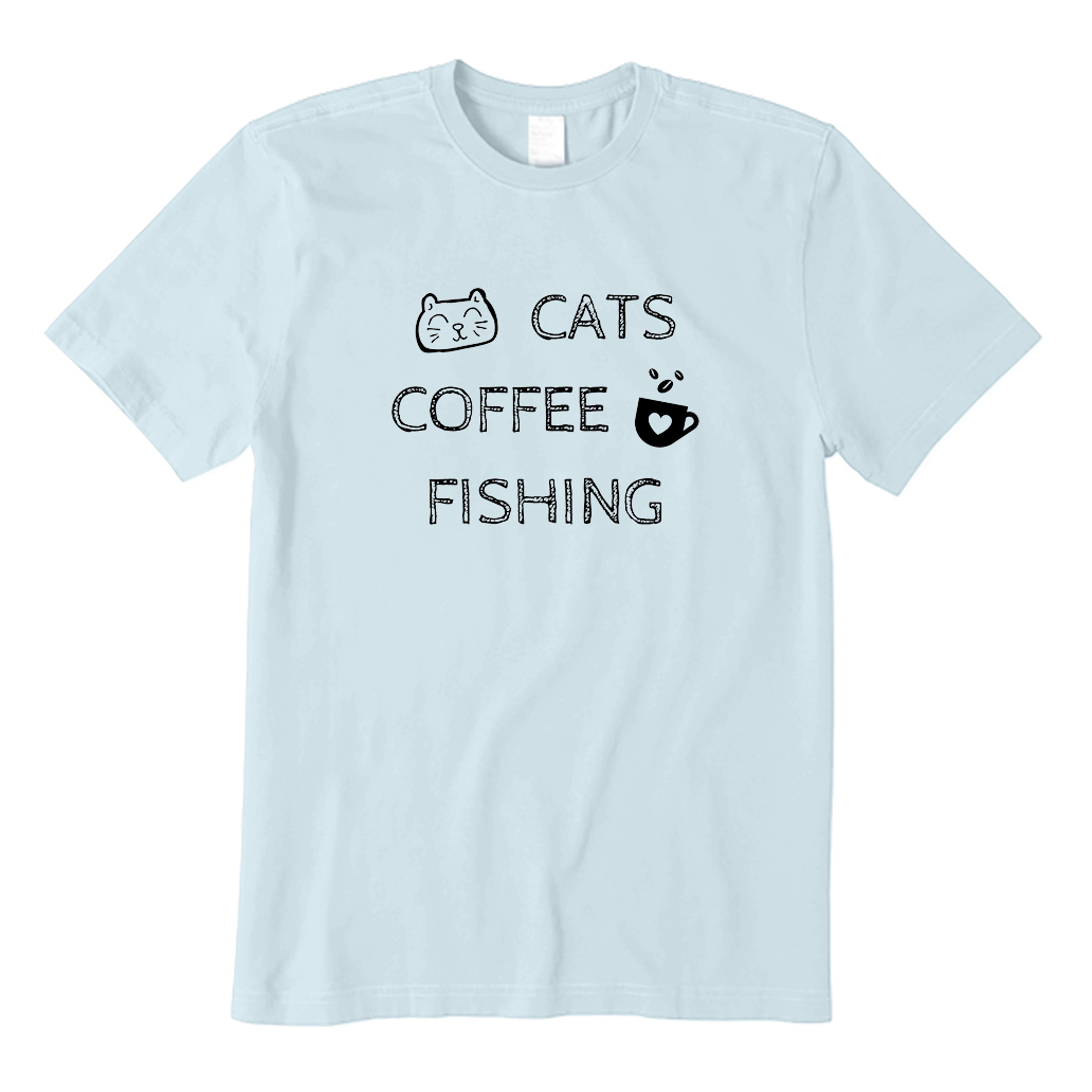 Cats. Coffee. Fishing T-Shirt