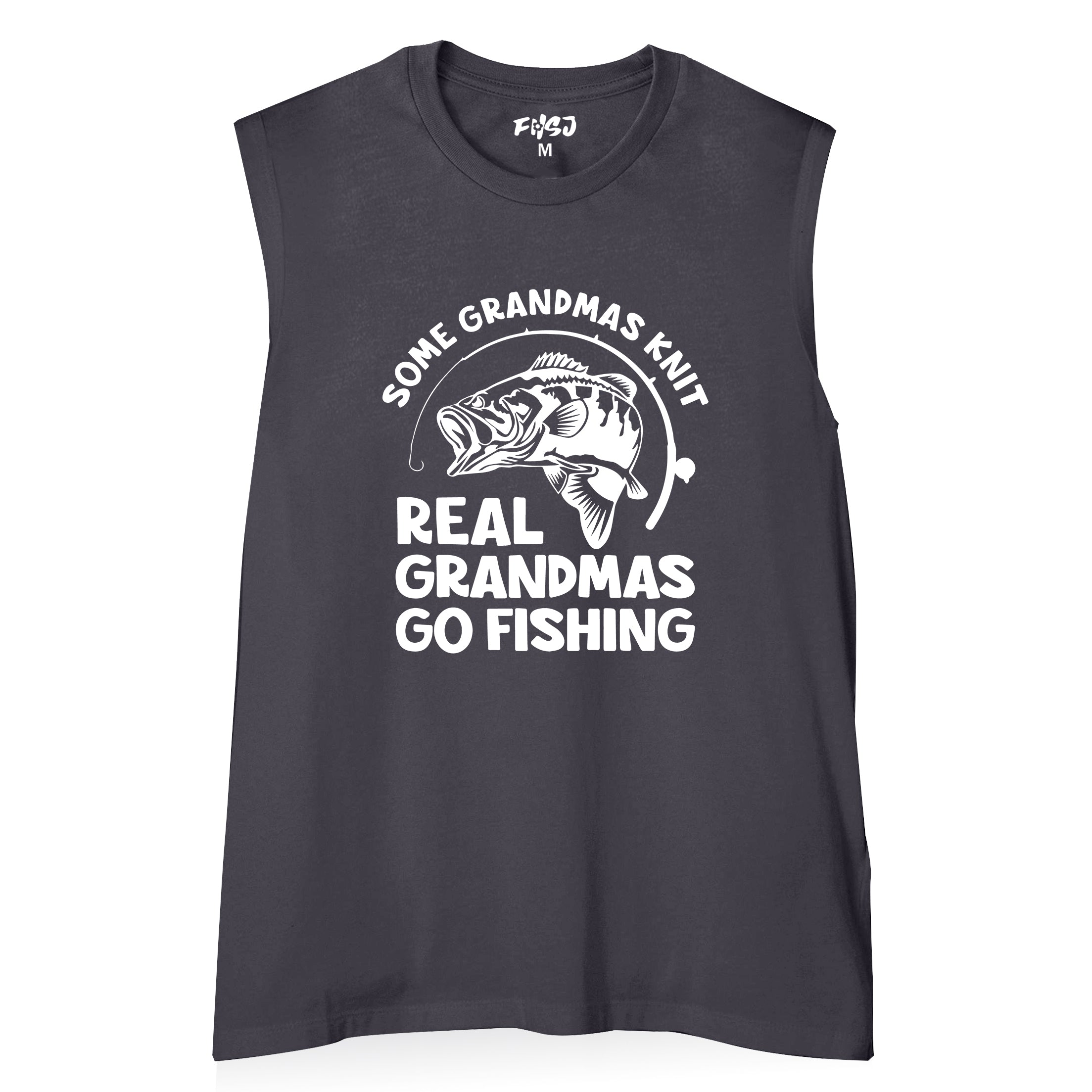 Women REAL GRANDMAS GO FISHING Tank Top