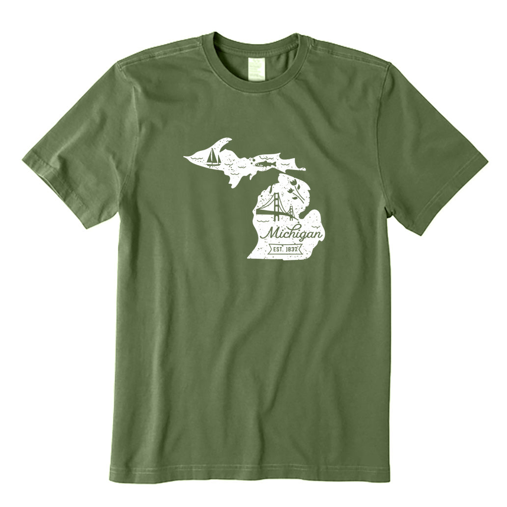 Michigan State Fishing T-Shirt